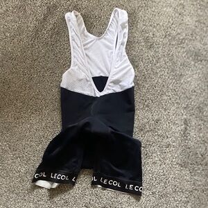 Le Col Men's Black and White Cycling Bib Shorts